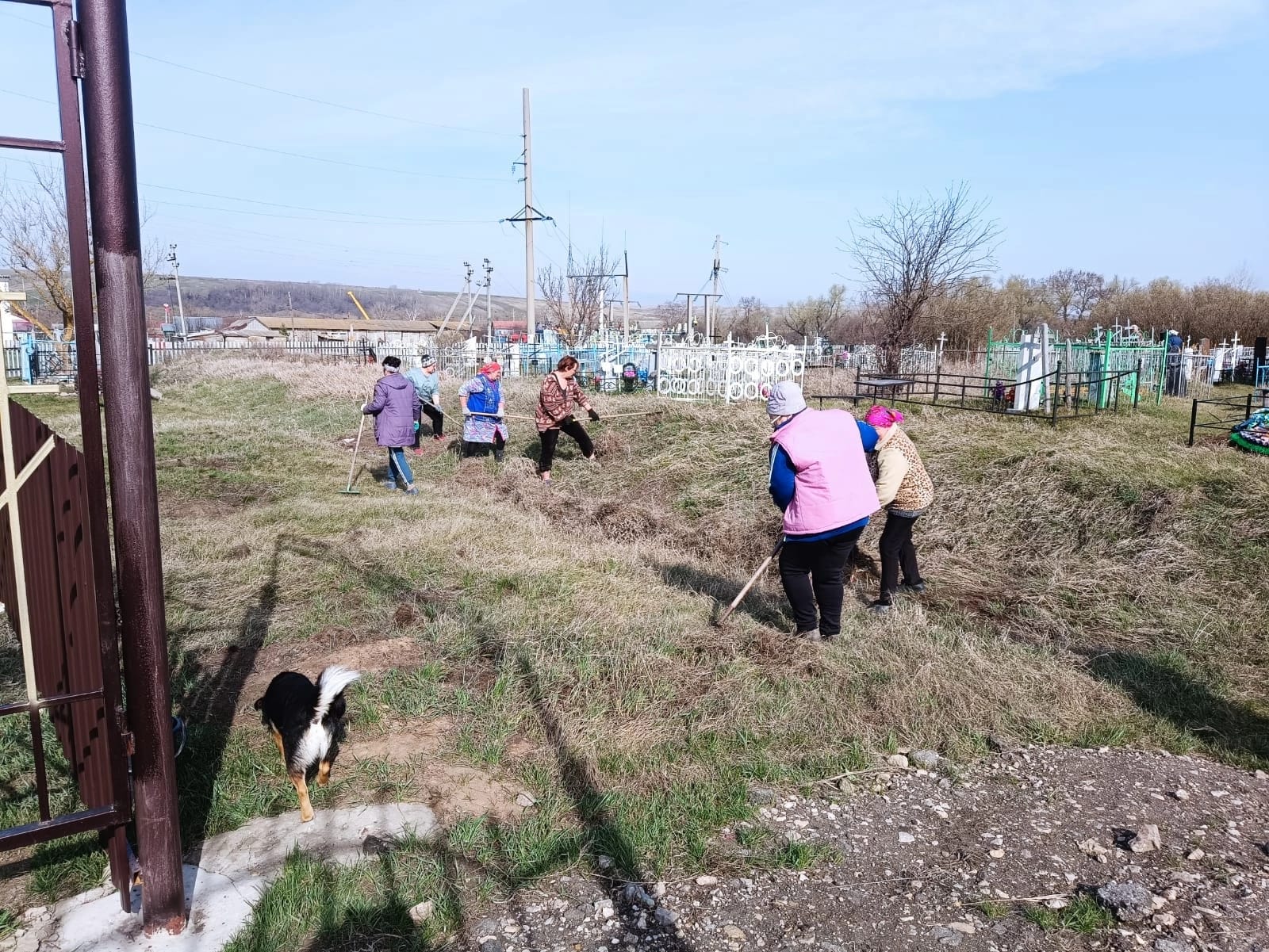 В Екатериновском районе идут субботники: село Колено
